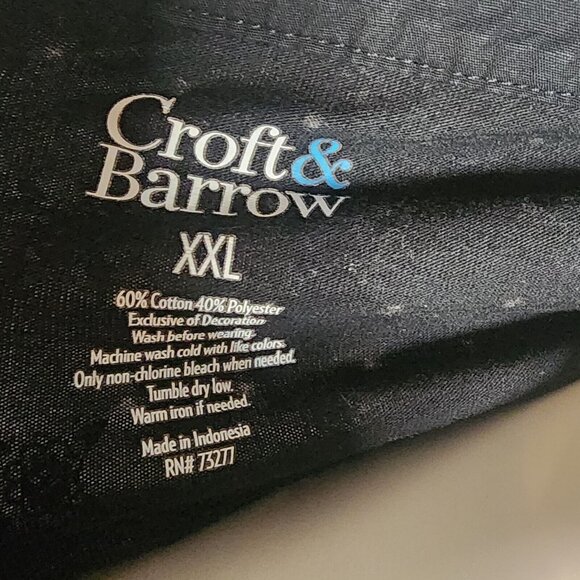 Croft & Barrow Top Womens Size XXL Black White Geometric Short Sleeve Pullover - Picture 5 of 5